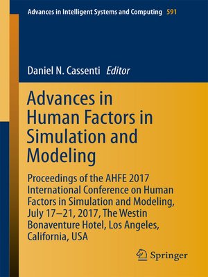 cover image of Advances in Human Factors in Simulation and Modeling